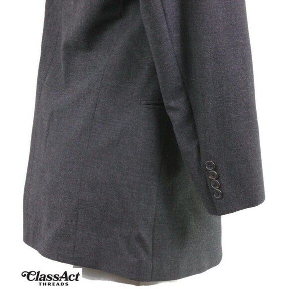 Hugo Boss Size Charcoal Men Wool Blend Suit Jacket Blazer Sport Coat 42L - Picture 3 of 9